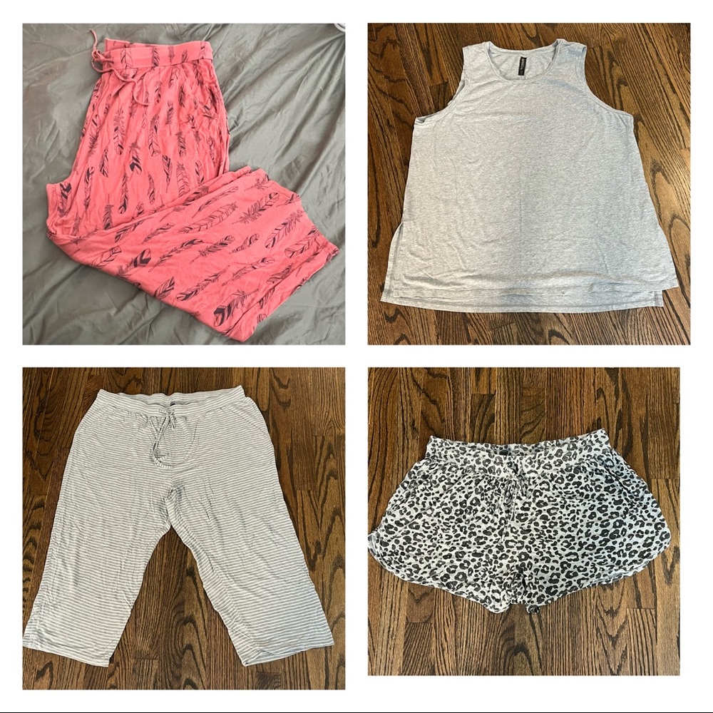 Bundle 4Pc Women’s Ambrielle Pajama PJ Lounge Set Size XXL